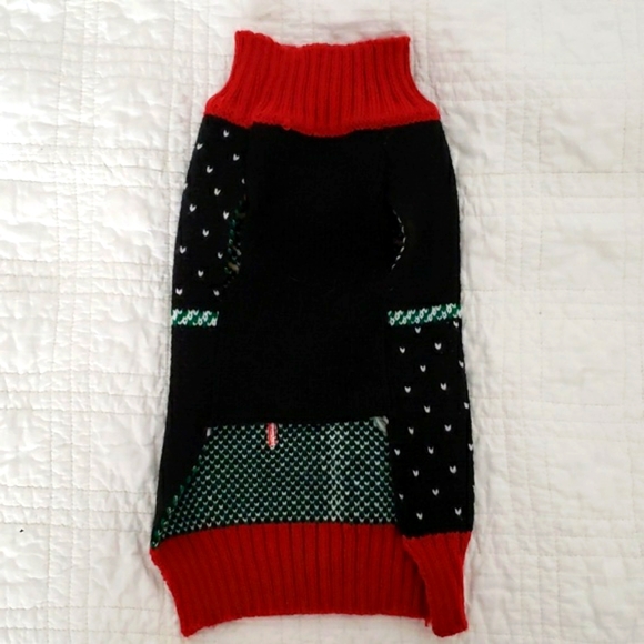 PET SWEATER Black knit for dog or large cat in size Small - Picture 2 of 3